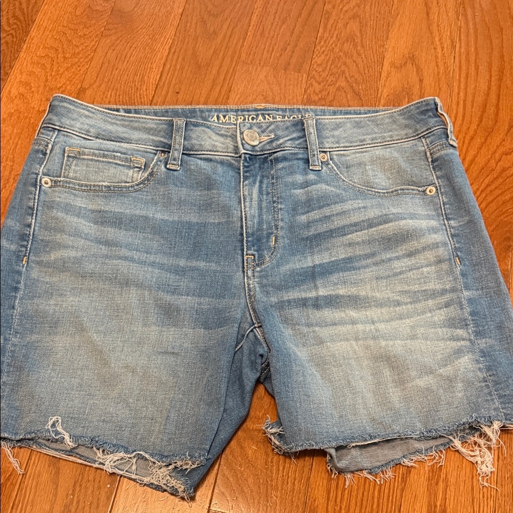 American Eagle Outfitters Light Blue Stretch Denim Shorts